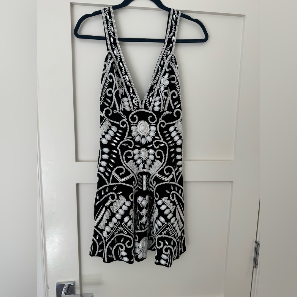 Alexis Black and White Mini Dress